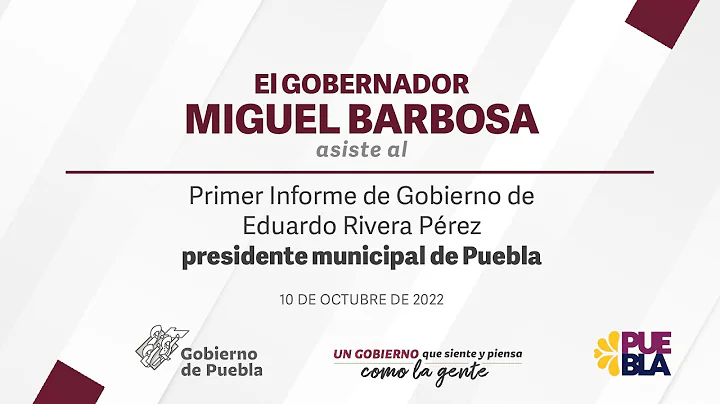 El mandatario Miguel Barbosa asiste al Informe de ...