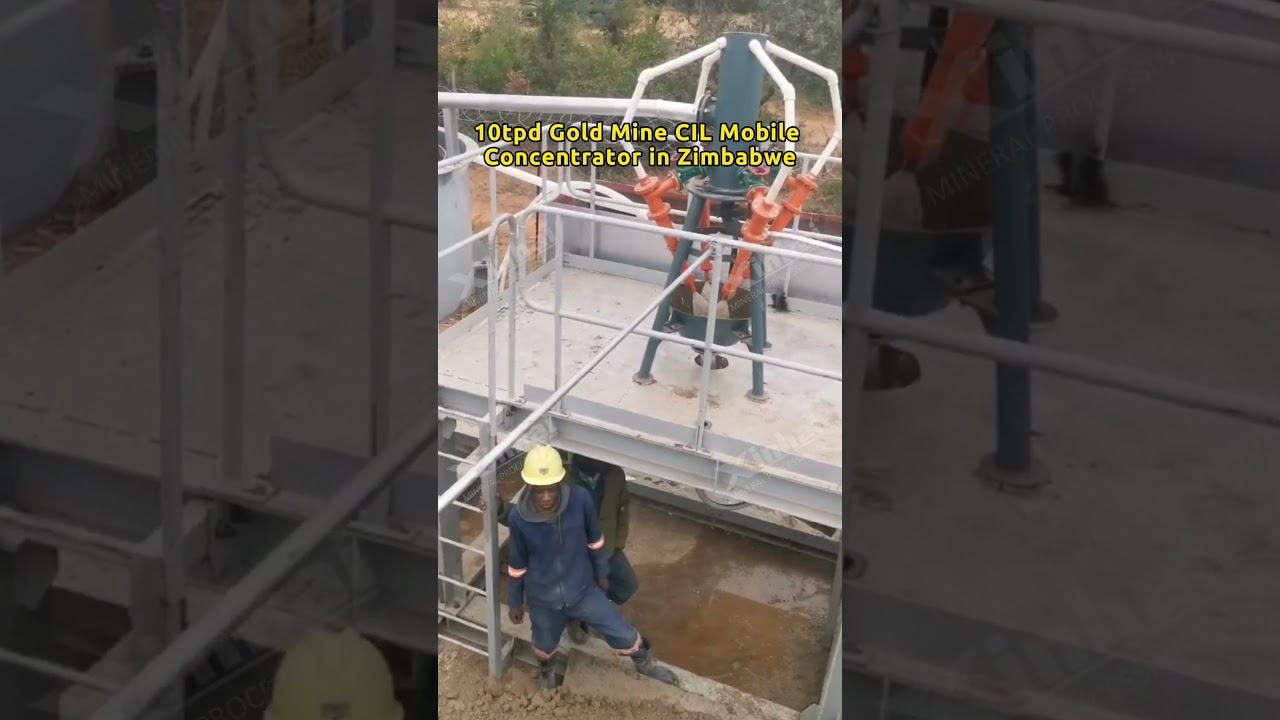 10tpd Gold Mine CIL Mobile Concentrator in Zimbabwe