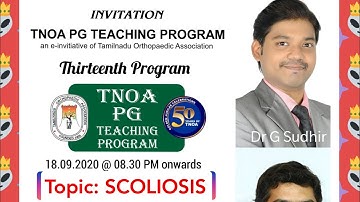 13th TNOA PG Teaching Program: SCOLIOSIS