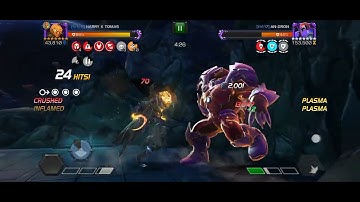 Node 48 rank4 onslaught crezy fight #mcoc #marvel #aw 1 shot jack rocks