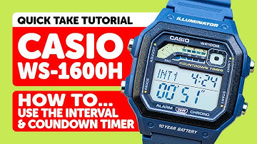 Casio WS-1600H (3556) - INTERVAL TIMER AND COUNTDOWN TIMER