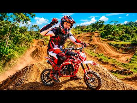 I TOOK MY MINI BIKE MOTOCROSSING! *I hit a mega jump
