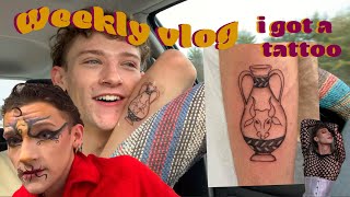 WEEKLY VLOG\/\/ I GOT A TATTOO!! filming YouTube videos