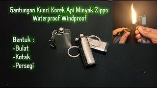 Gantungan Kunci Korek Api Mini Minyak Zippo Windproof Waterproof