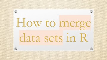 How to merge data sets in R