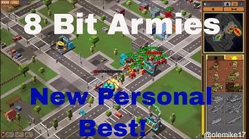 8 BIT ARMIES | NEW PERSONAL BEST | RIVER TOWN 1V1 | MULTIPLAYER ONLINE GAMEPLAY #8