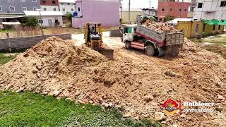 Continue Landfilling Up Project That Processing With Komatsu D31p Dozer Ft Dump Trucks Team 5t