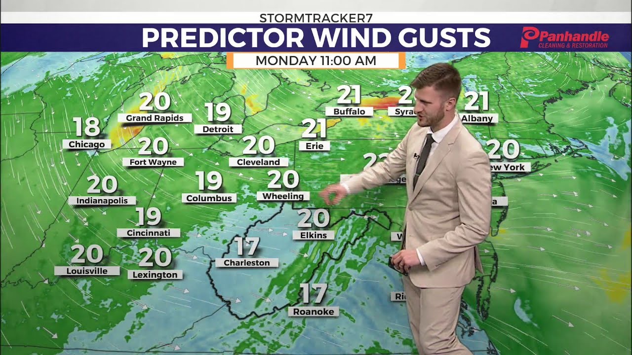 Breezy and colder than average to start the week - YouTube