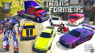 GTA 5 - Stealing New Transformers Movie Vehicles with Franklin! | (Cars #122)