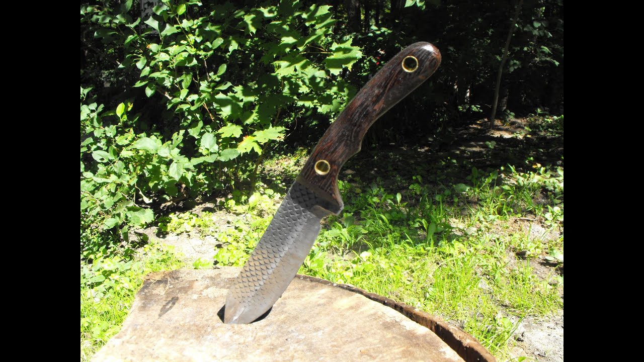 Blacksmithing Knifemaking A Rasp Chopper Knife From A Farrier's Rasp Part 2 YouTube