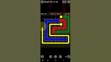 How To Solve Flow Free Extreme Pack 2 Level 24 8x8 Hard Board Walk Through Solution Walkthrough