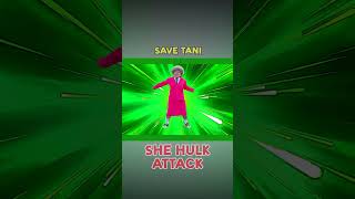 Save Nick & Tani She Hulk Attack Scary Teacher 3D Animation In Real Life