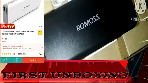 first unboxing powerbank (COD ROMOSS SENSE4 dual UOTPuT 10400mah)