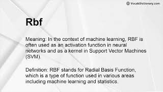 Rbf Meaning