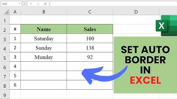 How to Set Auto Border in Excel