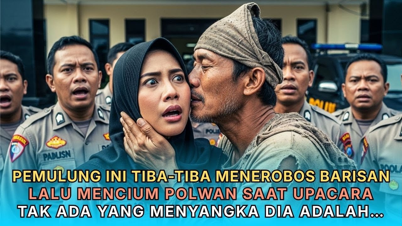 KISAH VIRAL! Pemulung Ini tiba-tiba Mencium Pipi Polwan Saat Upacara! Ternyata Dia adalah...