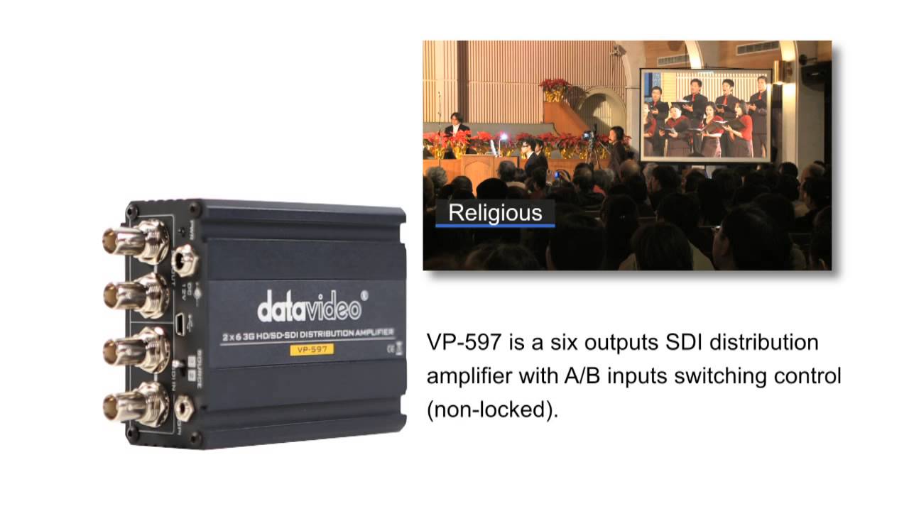 Datavideo VP-597 2 x6 3G HD/SD-SDI Distribution Amplifier