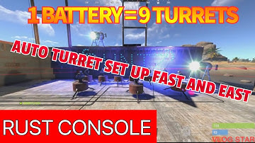 Console Rust 9 Auto Turrets 1 Battery Easy Set Up