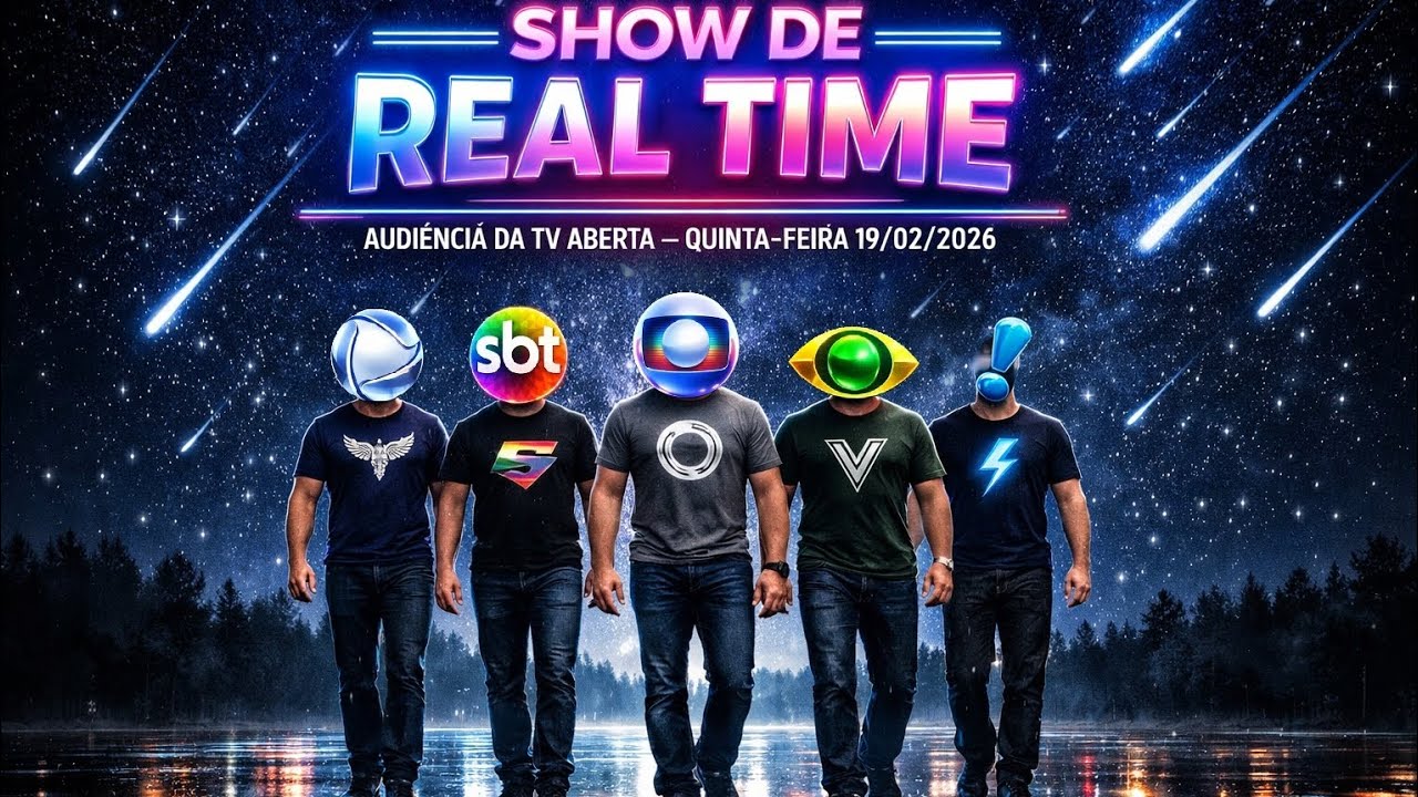 Show de Real Time - Audiência da TV Aberta Quinta-feira 19/02/2026 # ...