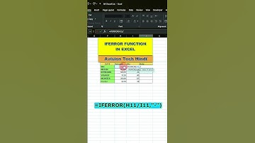 IFEROR FUNCTION IN EXCEL | IFEROR FORMULA | AVISION TECH HINDI