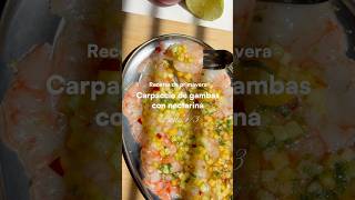 Carpaccio de gambas con nectarina | Recetas de primavera parte 1/3 🌸 #shorts #ElCiruelo