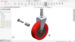 Solidworks tutorial | Design of Caster wheel in Solidworks