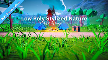 Low poly stylized nature pack trailer