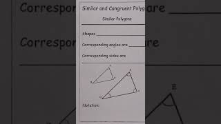 Similar and Congruent Polygons