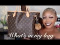 WHAT'S IN MY BAG 2020| Louis Vuitton NEVERFULL MM| Official Que Beauty