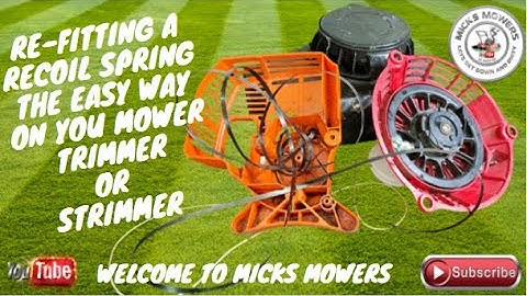 How to fix a pull starter recoil spring and replace a stuck or limp pull cord E-Z Coil Spring tool