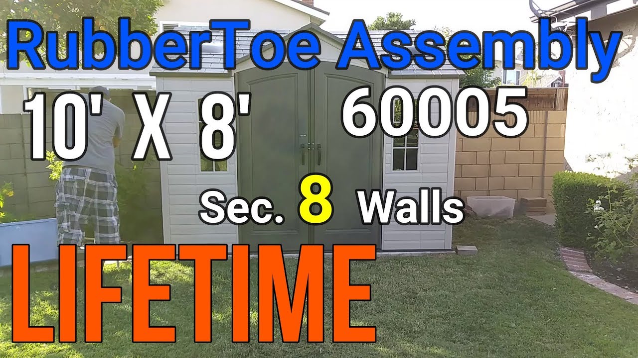 Lifetime Shed 10' x 8' 60005 Outdoor Shed Sec 8 How to