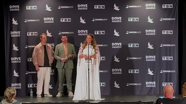 Christine D’Clario Backstage at the Dove Awards