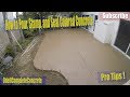 How to Pour, Stamp, and Seal a Colored Concrete Backyard Patio How to Pour, Stamp, and Seal a Colored Concrete Backyard Patio