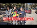 ONE WHEEL DRONE CHASE!! FPV !!