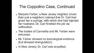 Forensics 1 Introduction 05 Coppolino Case