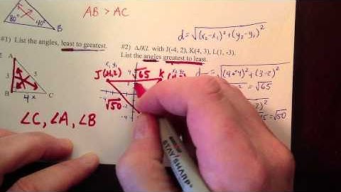 Geometry Notes 5-4 Inequalities in Triangles Part 2