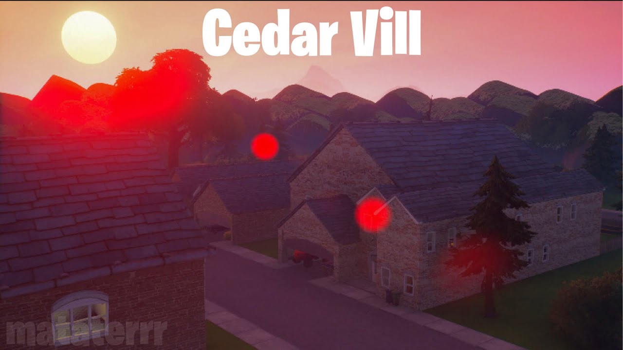 My Best FORTNITE ROLEPLAY MAP Ever! [Cedar Vill] (Houses, Lake, Town, Trails) 2 Language Map