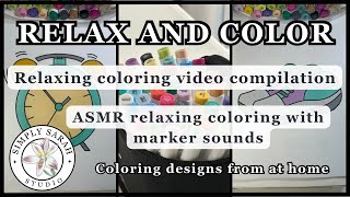 Relax and color! 🎨☺️ ASMR marker sounds | ASMR coloring compilation | Relaxing coloring videos