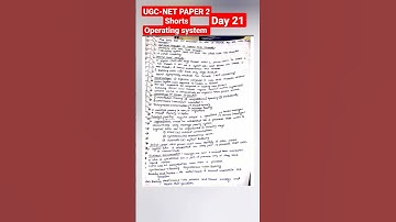 Day 21 UGC-NET PAPER 2 Shorts Operating system #shorts #viral