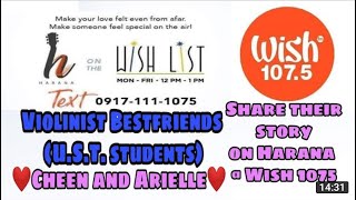 VIOLINIST BESTFRIENDS  SHARE THEIR STORY ON HARANA SEGMENT @ WISH 1075