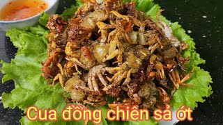 Cua đồng chiên sả ớt