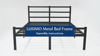 Lusimo | Metal Bed Frame With Headboard Assembly Instructions