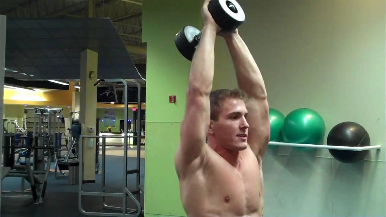 Standing overhead one-arm cable triceps extension instructions and video