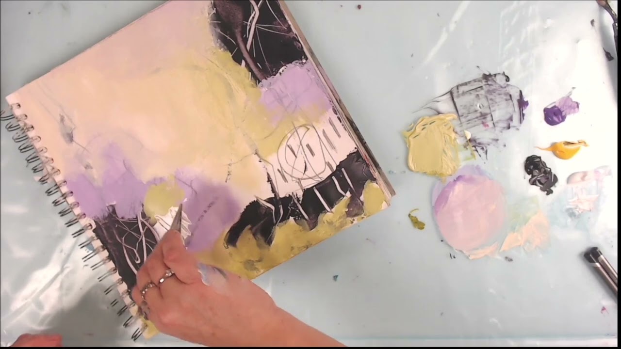 Pushing through the hard phase of an abstract painting.