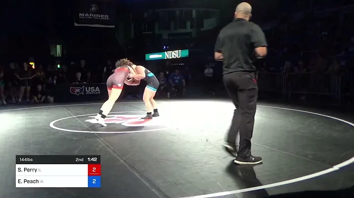 144 Lbs 3rd Place - Sydney Perry, Illinois Vs Emma...