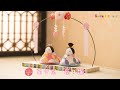 和雑貨、小物としてもかわいい花七宝座り雛（1-791or）
