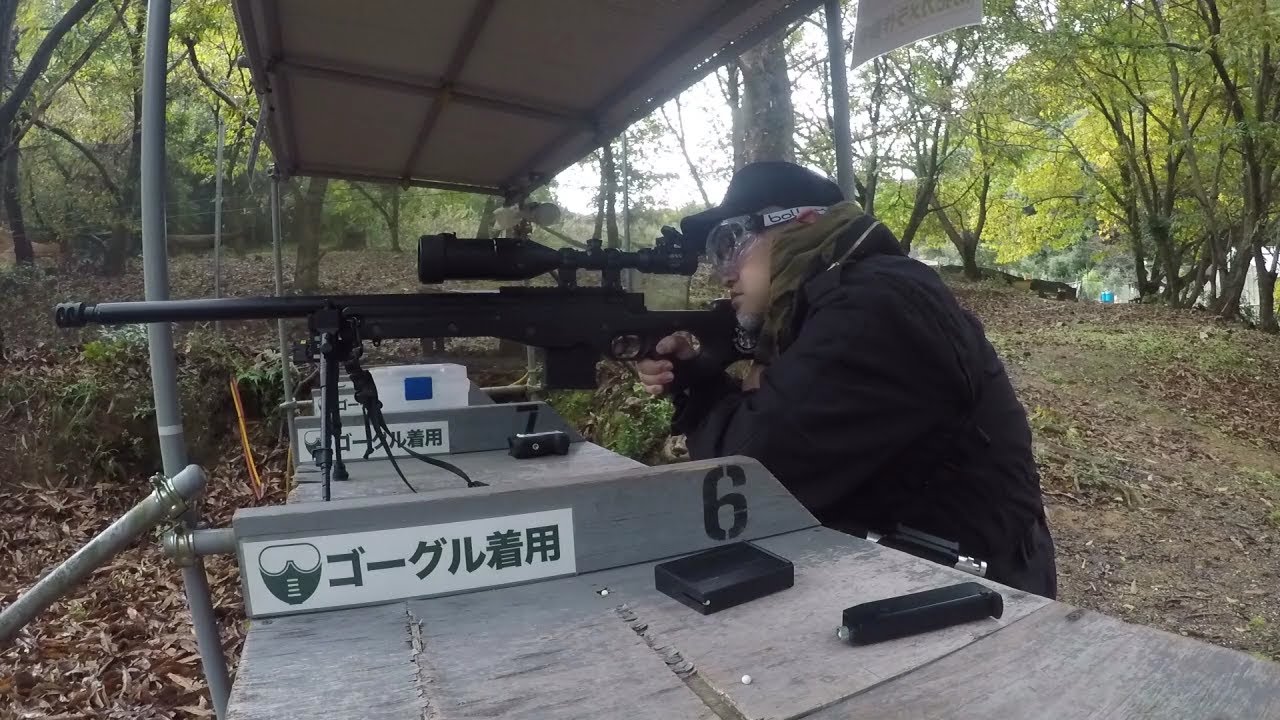 エアガン】 L96 AWS 射撃訓練 福岡サバゲーランド シューティング