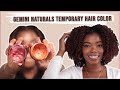 I Colored My Hair!! | Gemini Naturals Vegan Temporary Hair Color | 3-Strand Twist Out | SoDazzling