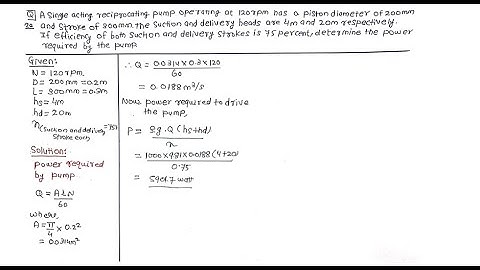 #4Numerical  Reciprocating pump By Deepak Gupta, Diploma &Engineering #DG #dombivli #fluidmechanics
