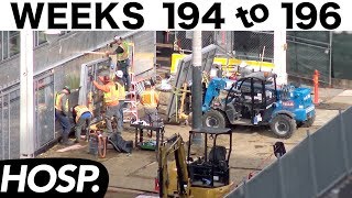 Collection of construction time-lapses from Ⓗ Weeks 194-196, hospital edition